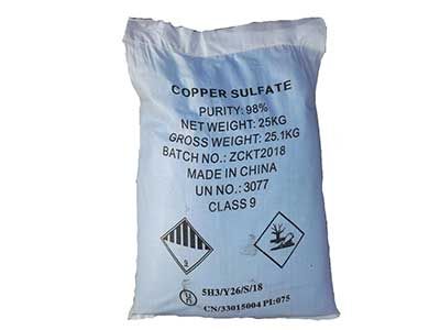 Sulfato de cobre al 98 %